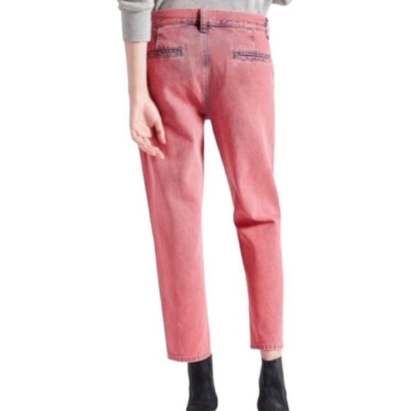 Current/Elliott The Cropped Confidant Jeans Acid Pink - Picture 2 of 3